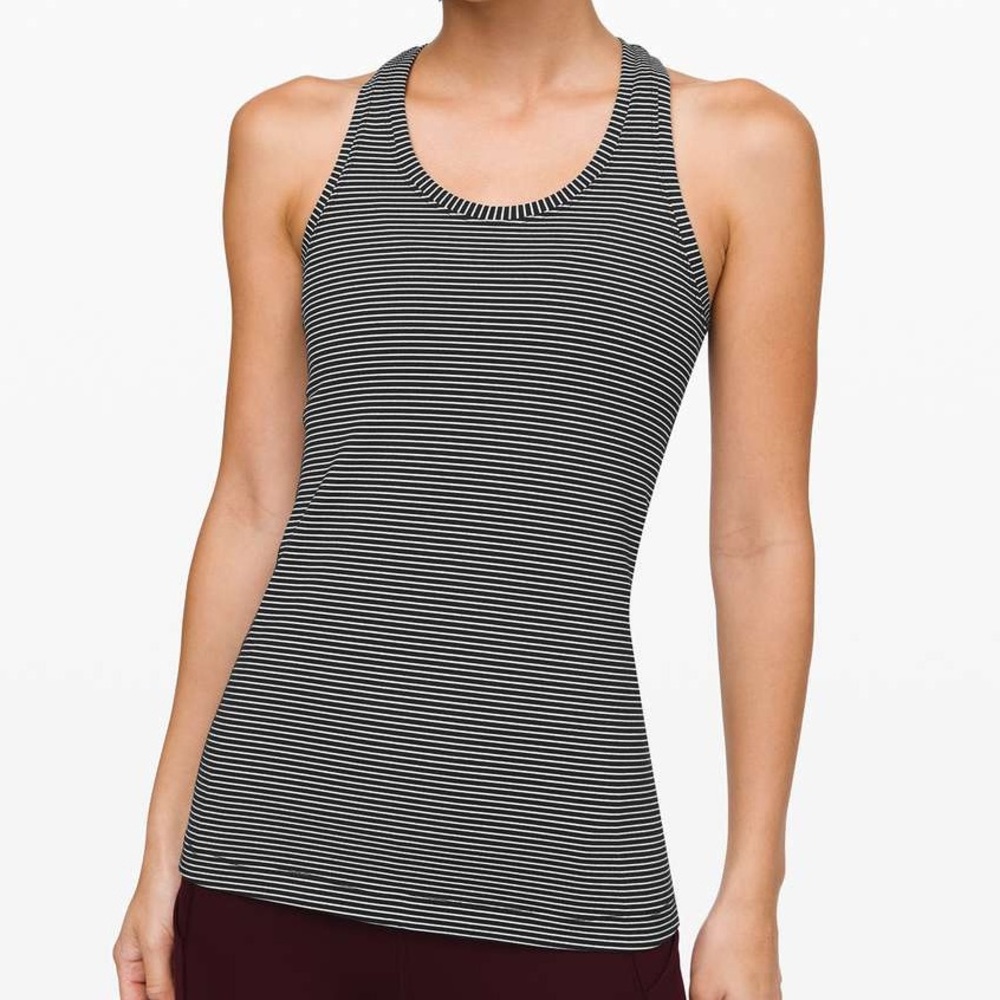 Lululemon Cool Racerback in Hype Stripe Black White